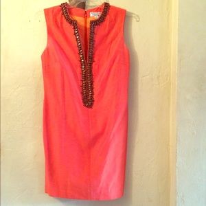 Dress - Orange & Brown Beads
